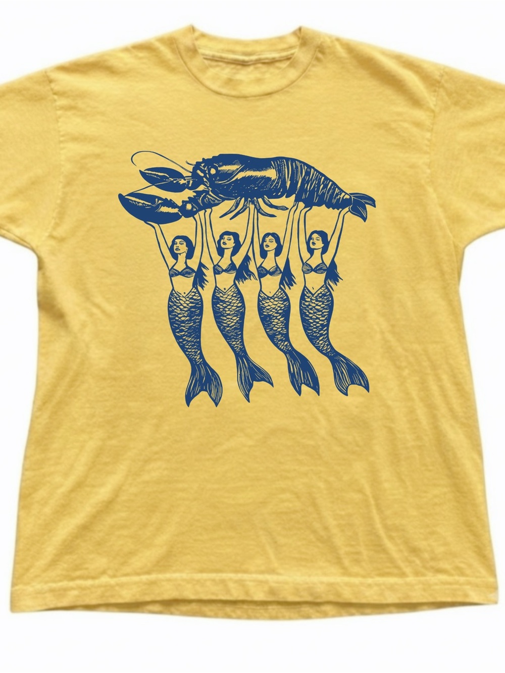 Mermaid Lobster Graphic Gildan T-Shirt Cotton Beach Tee